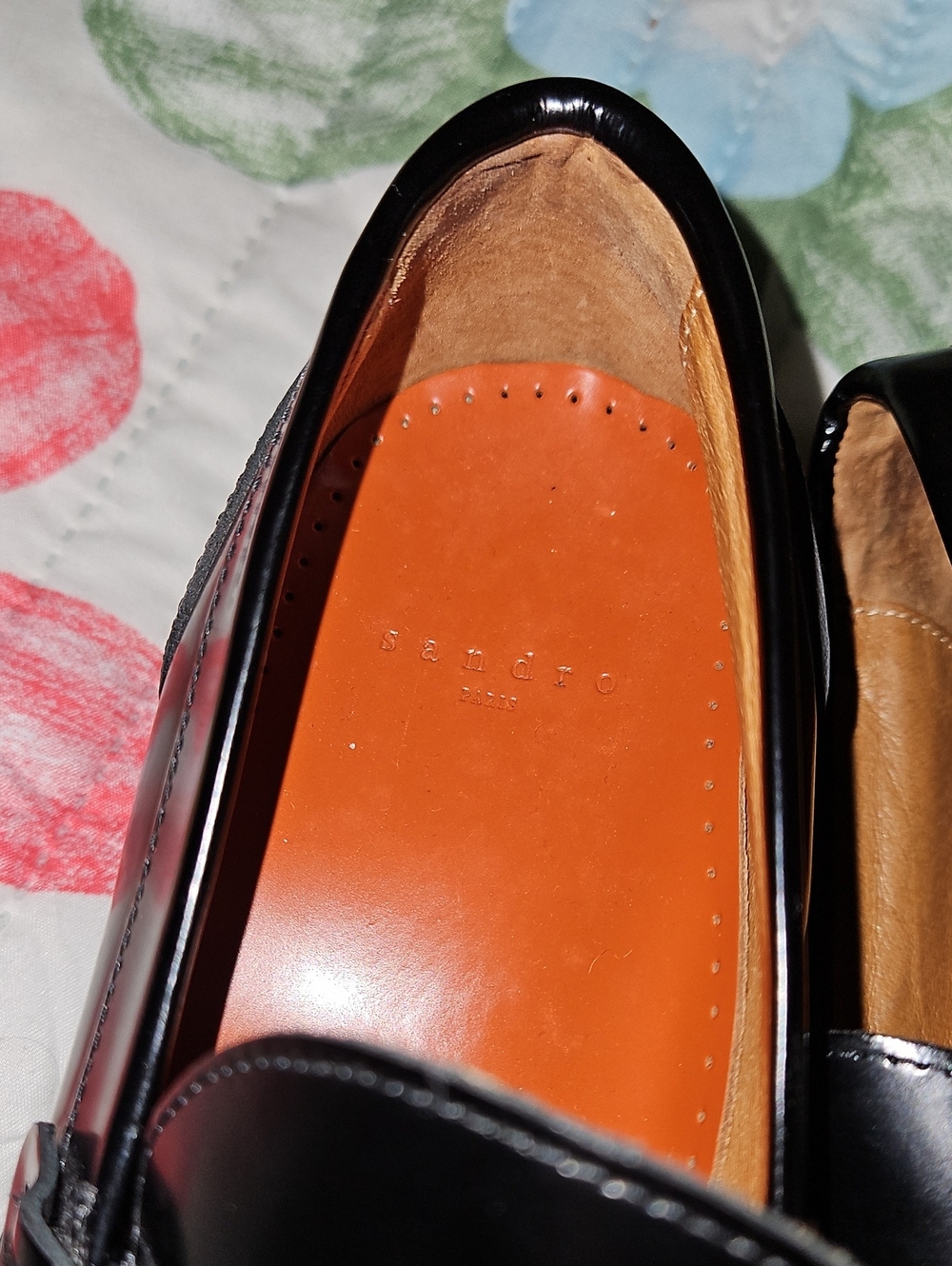 Sandro Black Patent Leather Lug Sole Tassel Loafers - Picture 8 of 11